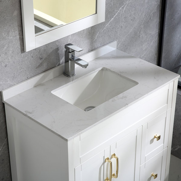Everly Quinn 31.89'' Freestanding Single Bathroom Vanity with